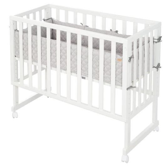 Roba 3in1 Stubenbett, Beistellbett, Bank & Matratze & Nestchen Roba Style - Silbergrau - Weiß 1 Roba 3in1 Stubenbett, Beistellbett, Bank & Matratze & Nestchen Roba Style - Silbergrau - Weiß