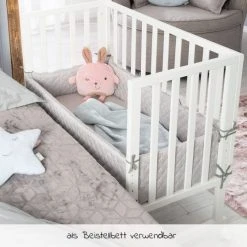 Roba 3in1 Stubenbett, Beistellbett, Bank & Matratze & Nestchen Roba Style - Silbergrau - Weiß 8 Roba 3in1 Stubenbett, Beistellbett, Bank & Matratze & Nestchen Roba Style - Silbergrau - Weiß -Wohnen & Schlafen Verkäufe roba 3in1 stubenbett beistellbett bank matratze nestchen roba style silbergrau weiss 8961 we 8v230 d2