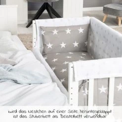 Roba 3in1 Stubenbett, Beistellbett, Bank & Textile-Ausstattung - Little Stars - Weiß -Wohnen & Schlafen Verkäufe roba 3in1 stubenbett beistellbett bank textile ausstattung little stars weiss 289153 wev190 d2