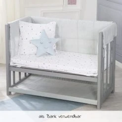 Roba 3in1 Stubenbett, Beistellbett, Bank & Textile-Ausstattung - Sternenzauber Grau - Taupe -Wohnen & Schlafen Verkäufe roba 3in1 stubenbett beistellbett bank textile ausstattung sternenzauber grau taupe 289153 tpv235 d4