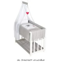 Roba 4in1 Stubenbett, Beistellbett, Wiege und Bank & Textile-Ausstattung - Adam & Eule - Weiß -Wohnen & Schlafen Verkäufe roba 4in1 stubenbett beistellbett wiege und bank textile ausstattung adam eule weiss 289149 wes148 d3