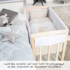 Roba 4in1 Stubenbett, Beistellbett, Wiege und Bank & Textile-Ausstattung - Liebhabär - Natur -Wohnen & Schlafen Verkäufe roba 4in1 stubenbett beistellbett wiege und bank textile ausstattung liebhabar natur 289154 nas105 d2