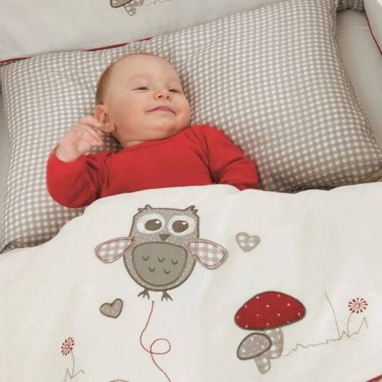 Roba Baby-Komplett-Bett-Set Lukas inkl. Bettwäsche, Himmel, Himmelstange, Nestchen & Matratze Weiß 70 x 140 cm - Adam & Eule 4 Roba Baby-Komplett-Bett-Set Lukas inkl. Bettwäsche, Himmel, Himmelstange, Nestchen & Matratze Weiß 70 x 140 cm - Adam & Eule – Bild 4