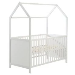 Roba Babybett und Kinderbett in Hausoptik 70 x 140 cm - Weiß -Wohnen & Schlafen Verkäufe roba babybett und kinderbett in hausoptik 70 x 140 cm weiss 203121 wefs d2