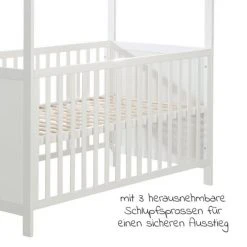 Roba Babybett und Kinderbett in Hausoptik 70 x 140 cm - Weiß -Wohnen & Schlafen Verkäufe roba babybett und kinderbett in hausoptik 70 x 140 cm weiss 203121 wefs d3