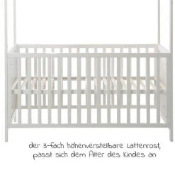 Roba Babybett und Kinderbett in Hausoptik 70 x 140 cm - Weiß -Wohnen & Schlafen Verkäufe roba babybett und kinderbett in hausoptik 70 x 140 cm weiss 203121 wefs d4