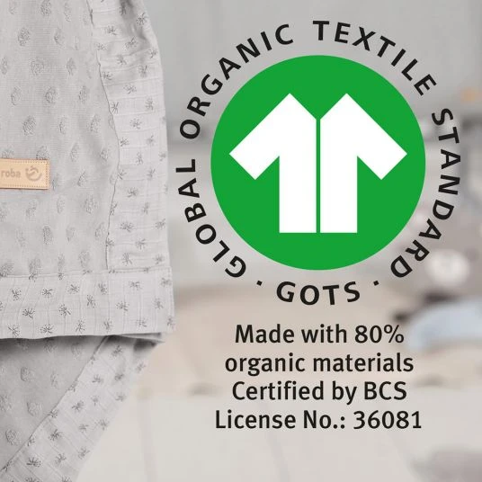 Roba Babydecke 80 x 80 cm - Lil Planet - Silbergrau 2 Roba Babydecke 80 x 80 cm - Lil Planet - Silbergrau – Bild 2