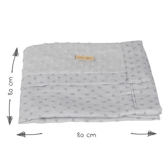 Roba Babydecke 80 x 80 cm - Lil Planet - Silbergrau 3 Roba Babydecke 80 x 80 cm - Lil Planet - Silbergrau – Bild 3