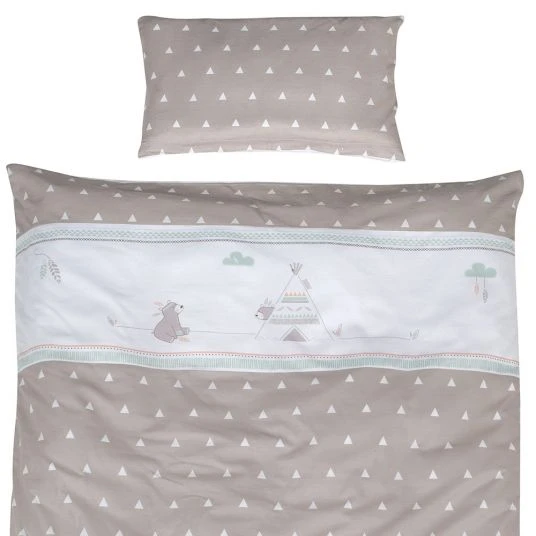 Roba Bettwäsche 100 x 135 cm - Indibär - Grau 2 Roba Bettwäsche 100 x 135 cm - Indibär - Grau – Bild 2
