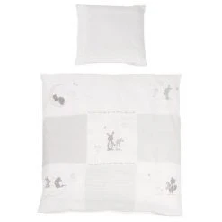 Roba Bettwäsche 80 x 80 cm - Fox & Bunny - Grau