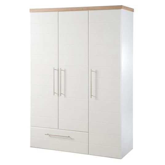 Roba Kinderzimmer Nele mit 3-türigem Schrank, Bett, breiter Wickelkommode - Weiß 3 Roba Kinderzimmer Nele mit 3-türigem Schrank, Bett, breiter Wickelkommode - Weiß – Bild 3