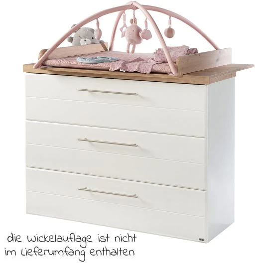 Roba Kinderzimmer Nele mit 3-türigem Schrank, Bett, breiter Wickelkommode - Weiß 4 Roba Kinderzimmer Nele mit 3-türigem Schrank, Bett, breiter Wickelkommode - Weiß – Bild 4