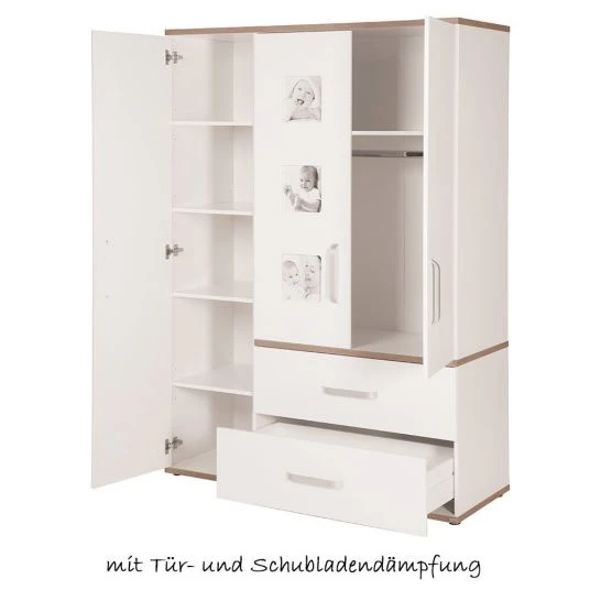 Roba Kinderzimmer Pia mit 3-türigem Schrank, Bett, breiter Wickelkommode 3 Roba Kinderzimmer Pia mit 3-türigem Schrank, Bett, breiter Wickelkommode – Bild 3
