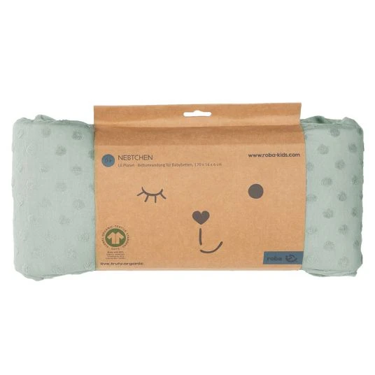 Roba Nestchen Organic 170 x 18 cm - Lil Planet - Frosty Green 5 Roba Nestchen Organic 170 x 18 cm - Lil Planet - Frosty Green – Bild 5