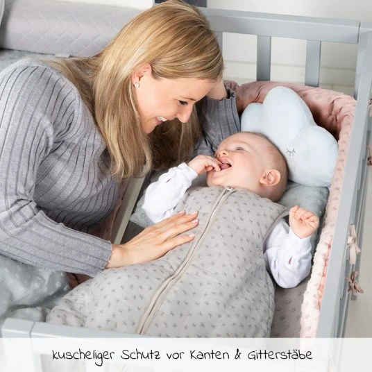 Roba Nestchen Organic 170 x 18 cm - Lil Planet - Rosa Mauve 2 Roba Nestchen Organic 170 x 18 cm - Lil Planet - Rosa Mauve – Bild 2