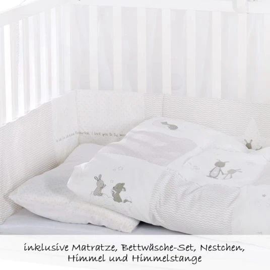 Roba Room Bed Weiß inkl. Zubehör 60 x 120 cm - Fox & Bunny 5 Roba Room Bed Weiß inkl. Zubehör 60 x 120 cm - Fox & Bunny – Bild 5