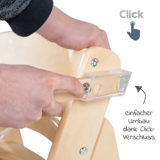 Roba Treppen-Hochstuhl Sit Up Click mit Essbrett - Natur 3 Roba Treppen-Hochstuhl Sit Up Click mit Essbrett - Natur – Bild 3