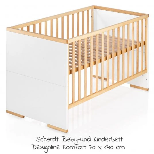 Schardt 7-tlg. Kinderbett & Matratze Bamboo, Steppbett 100x135+40x60, 2x Bettlaken, Einlage 70 x 140 cm - Natur Weiß 4 Schardt 7-tlg. Kinderbett & Matratze Bamboo, Steppbett 100x135+40x60, 2x Bettlaken, Einlage 70 x 140 cm - Natur Weiß – Bild 4