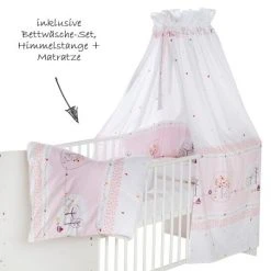 Schardt Baby-Komplettbett-Set Classic-Line inkl. Bettwäsche, Himmel, Nestchen & Matratze Weiß 70 x 140 cm - Birdy - Rosa 9 Schardt Baby-Komplettbett-Set Classic-Line inkl. Bettwäsche, Himmel, Nestchen & Matratze Weiß 70 x 140 cm - Birdy - Rosa -Wohnen & Schlafen Verkäufe schardt baby komplettbett set classic line inkl bettwasche himmel nestchen matratze weiss 70 x 140 cm birdy rosa 04 498 02 02 1 772 d3