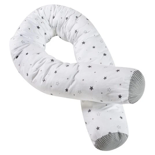 Schardt Baby-Nestchenrolle / Bettschlange - Sternchen - Grau 1 Schardt Baby-Nestchenrolle / Bettschlange - Sternchen - Grau