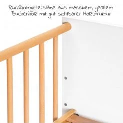 Schardt Baby- und Kinderbett Designline Basic Buche teilmassiv 70 x 140 cm - Natur Weiß -Wohnen & Schlafen Verkäufe schardt baby und kinderbett designline basic buche teilmassiv 70 x 140 cm natur weiss 04 400 02 03 d3