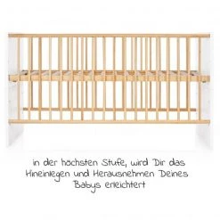 Schardt Baby- und Kinderbett Designline Basic Buche teilmassiv 70 x 140 cm - Natur Weiß -Wohnen & Schlafen Verkäufe schardt baby und kinderbett designline basic buche teilmassiv 70 x 140 cm natur weiss 04 400 02 03 d5