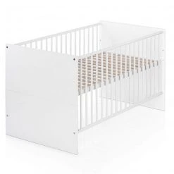 Schardt Baby- und Kinderbett Designline Basic Buche teilmassiv 70 x 140 cm - Weiß