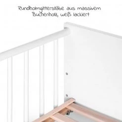 Schardt Baby- und Kinderbett Designline Basic Buche teilmassiv 70 x 140 cm - Weiß -Wohnen & Schlafen Verkäufe schardt baby und kinderbett designline basic buche teilmassiv 70 x 140 cm weiss 04 400 02 02 d3