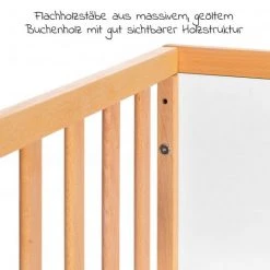 Schardt Baby- und Kinderbett Designline Deluxe Buche teilmassiv 70 x 140 cm - Natur Weiß -Wohnen & Schlafen Verkäufe schardt baby und kinderbett designline deluxe buche teilmassiv 70 x 140 cm natur weiss 04 796 02 03 d3