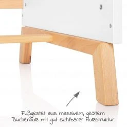 Schardt Baby- und Kinderbett Designline Deluxe Buche teilmassiv 70 x 140 cm - Natur Weiß -Wohnen & Schlafen Verkäufe schardt baby und kinderbett designline deluxe buche teilmassiv 70 x 140 cm natur weiss 04 796 02 03 d4