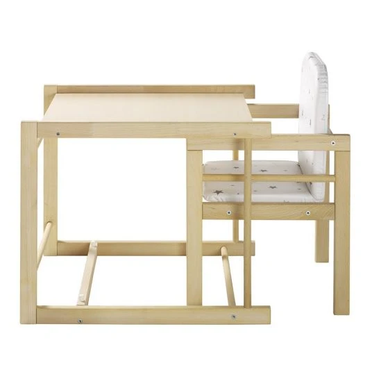 Schardt Kombi-Hochstuhl X-Tra II Buche Natur inkl. Sitzverkleinerer - Sternchen Grau 2 Schardt Kombi-Hochstuhl X-Tra II Buche Natur inkl. Sitzverkleinerer - Sternchen Grau – Bild 2