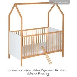 Schardt Kombi-Kinderbett Hausbett Venice Buche teilmassiv, unbeandelt 70 x 140 cm - Natur Weiß -Wohnen & Schlafen Verkäufe schardt kombi kinderbett hausbett venice buche teilmassiv unbeandelt 70 x 140 cm natur weiss 04 231 02 00 d4