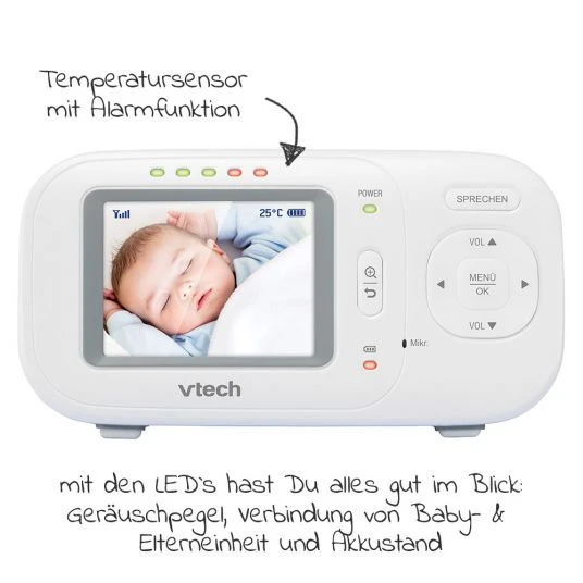 Vtech Video-Babyphone Babymonitor VM320 - 2,4 Zoll 4 Vtech Video-Babyphone Babymonitor VM320 - 2,4 Zoll – Bild 4