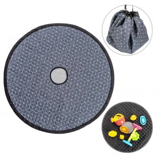 Zamboo Spielplatzdecke 2in1 - Tasche und Unterlage - Grau Weiß 1 Zamboo Spielplatzdecke 2in1 - Tasche und Unterlage - Grau Weiß