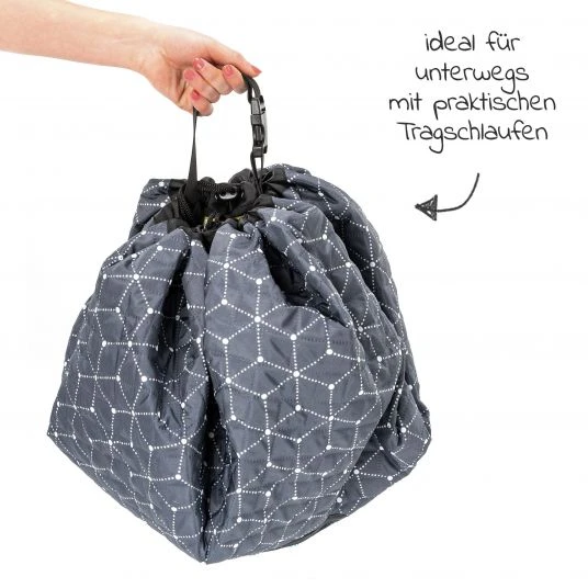 Zamboo Spielplatzdecke 2in1 - Tasche und Unterlage - Grau Weiß 5 Zamboo Spielplatzdecke 2in1 - Tasche und Unterlage - Grau Weiß – Bild 5