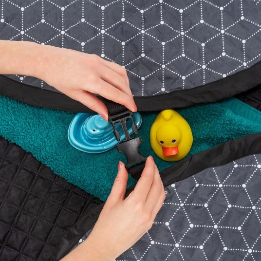 Zamboo Spielplatzdecke 2in1 - Tasche und Unterlage - Grau Weiß 6 Zamboo Spielplatzdecke 2in1 - Tasche und Unterlage - Grau Weiß – Bild 6